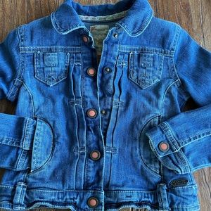 Girls Vintage Garment Style Jeans Jacket